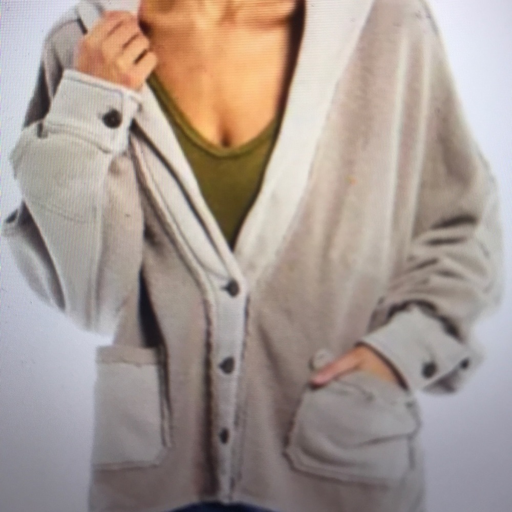 Free People Brown/Tan Shirt Jacket Size S *Great for Spring*!